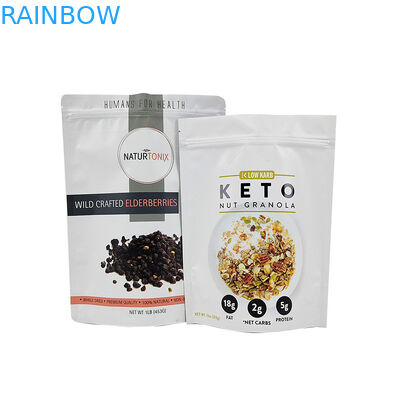 रंग प्रभाव चमकदार या मैट समाप्त चाय बैग पुनः बंद करने योग्य स्टैंड अप थैलों में पैकेजिंग