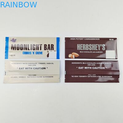 हीट सील लेमिनेटेड एल्यूमीनियम पन्नी Mylar पाउच पन्नी रैपर कस्टम मुद्रित वापस सील बैग चॉकलेट ऊर्जा पट्टी