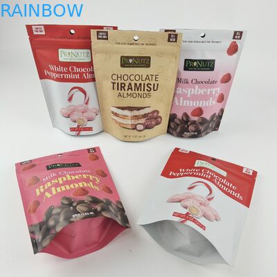 अनुकूलित निजी लोगो ज़िपर प्लास्टिक खड़े हो जाओ ज़िप लॉक पैकेजिंग बैग पैक खाद्य पदार्थ कुकीज़