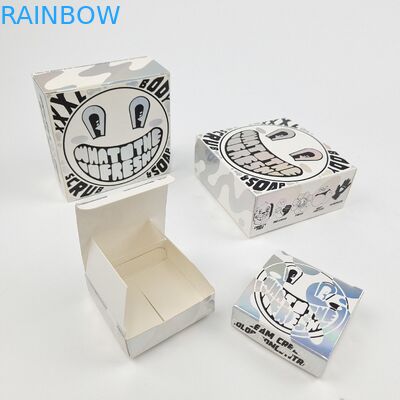 कस्टम चमकदार यूवी मैट फिल्म सफेद कार्डबोर्ड पेपर बॉक्स 400 ग्राम कॉस्मेटिक नमूना के लिए आर्गन तेल