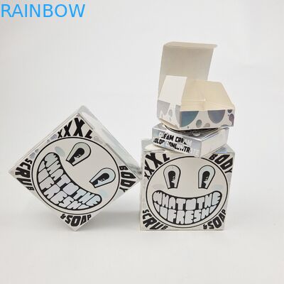 कस्टम चमकदार यूवी मैट फिल्म सफेद कार्डबोर्ड पेपर बॉक्स 400 ग्राम कॉस्मेटिक नमूना के लिए आर्गन तेल