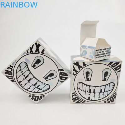 कस्टम चमकदार यूवी मैट फिल्म सफेद कार्डबोर्ड पेपर बॉक्स 400 ग्राम कॉस्मेटिक नमूना के लिए आर्गन तेल