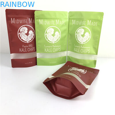 खाद्य पैकेजिंग फ्लैट प्लास्टिक ज़िपलॉक बैग ज़िपर के साथ एल्यूमीनियम पन्नी बैग