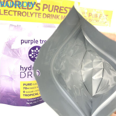 10 रंग कस्टम मैट एल्यूमीनियम पन्नी खड़े हो जाओ थैला Ziplock Doypack बैग भोजन के लिए