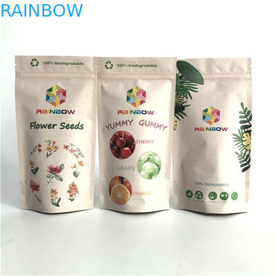 कस्टम लोगो मुद्रित स्टैंड अप ज़िपर बैग फिर से बंद करने योग्य प्लास्टिक खाद्य सील पैकेजिंग