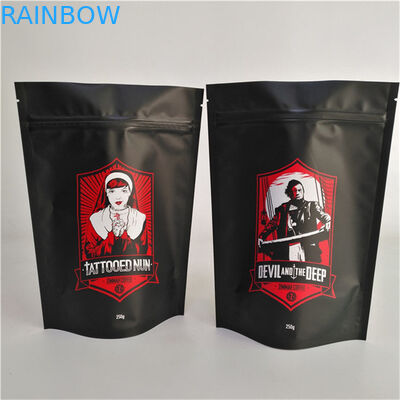 कस्टम मैट फिनिश गंध प्रतिरोधी बैग नमी प्रतिरोधी पुनः बंद करने योग्य प्लास्टिक खाद्य सील पैकेजिंग