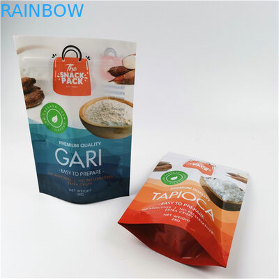 पर्यावरण के अनुकूल और सुरक्षित सामग्री चमकदार खत्म अनुकूलित आकार और डिजाइन आवश्यकताएं एल्यूमीनियम पन्नी Mylar Doypack