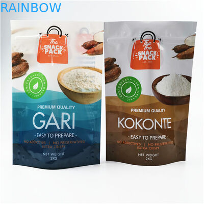 पर्यावरण के अनुकूल और सुरक्षित सामग्री चमकदार खत्म अनुकूलित आकार और डिजाइन आवश्यकताएं एल्यूमीनियम पन्नी Mylar Doypack