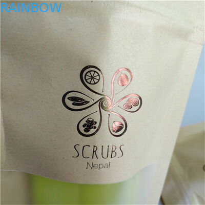 नाश्ता पैकेजिंग के लिए ज़िपर और ग्रेव्योर प्रिंटिंग हीट सील के साथ अनुकूलित आकार का स्टैंड अप पाउच