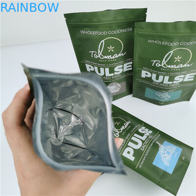 खाद्य पैकेजिंग सामग्री मैट एल्यूमीनियम पन्नी 250 ग्राम 1 किलोग्राम बैग के साथ खड़े चाय बैग पैकेजिंग