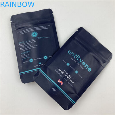 ज़िपर के साथ कस्टम लोगो मुद्रित स्टैंड अप पाउच, मैट फिनिश एल्यूमीनियम फ़ॉइल खाद्य ग्रेड सामग्री डॉयपैक