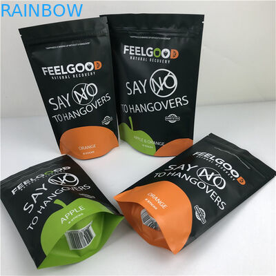 अनुकूलित आकार और डिजाइन आवश्यकताएं खड़े एल्यूमीनियम पन्नी ज़िपर बैग गंध सबूत अनुकूलित मुद्रित