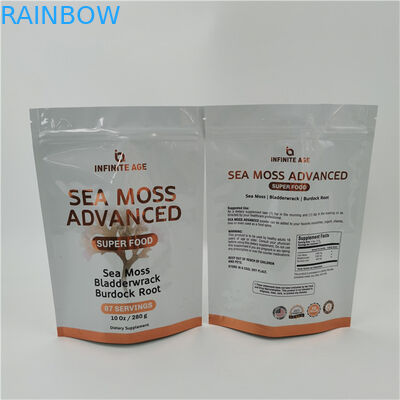 10 रंगों तक स्वीकार्य उपलब्ध आसान आंसू लाइन खड़े हो जाओ बैग थर्मल सील ज़िपर शीर्ष