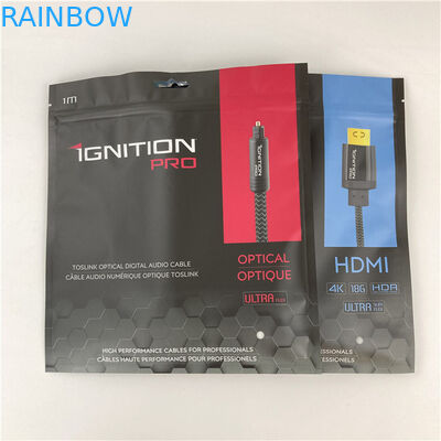 थ्री साइड सील माइलर पैकेजिंग बैग फ्लैट पॉकेट विथ ज़िपर स्वीकार्य 10 रंग तक उपलब्ध