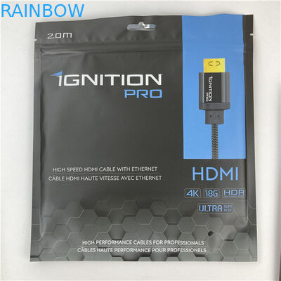 थ्री साइड सील माइलर पैकेजिंग बैग फ्लैट पॉकेट विथ ज़िपर स्वीकार्य 10 रंग तक उपलब्ध