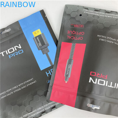 थ्री साइड सील माइलर पैकेजिंग बैग फ्लैट पॉकेट विथ ज़िपर स्वीकार्य 10 रंग तक उपलब्ध