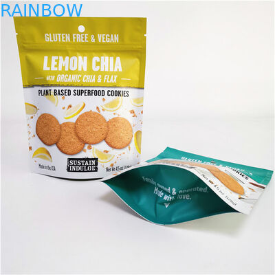 कस्टम लोगो मुद्रित एल्यूमीनियम पन्नी Mylar Doypack Gravure मुद्रण सतह हैंडलिंग के साथ