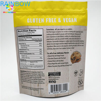 पर्यावरण के अनुकूल और सुरक्षित सामग्री स्नैक पैकेजिंग बैग स्वीकार किए जाते हैं 10 रंग तक उपलब्ध हैं