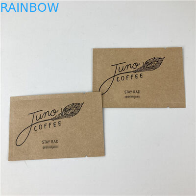 थ्री साइड सील माइलर क्राफ्ट पेपर बैग कस्टम प्रिंटिंग बायोडिग्रेडेबल पेपर बैग