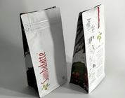 कॉफी उद्योग के लिए फ्लैट स्क्वायर प्लास्टिक पाउच पैकेजिंग ब्लॉक नीचे