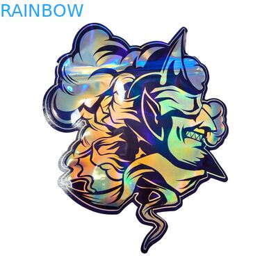 कैंडी जड़ी बूटी सूखी फूल गममी बिस्कुट चीनी चाइल्डप्रूफ पैकेजिंग के लिए जिपर के साथ सॉफ्ट टच होलोग्रामिक माइलर बैग