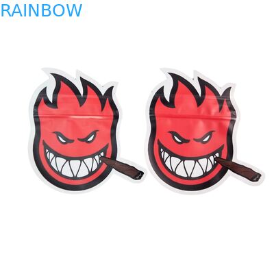 गुमी हर्ब कैंडी पैकेजिंग के लिए डाई कट 3.5g प्लास्टिक बैग ग्लॉसी ज़िपर मायलर, गंधरोधी ग्लॉसी सतह