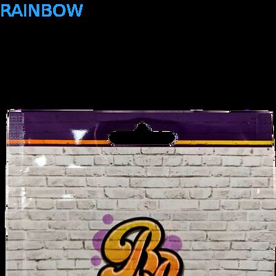 गुमी हर्ब कैंडी पैकेजिंग के लिए डाई कट 3.5g प्लास्टिक बैग ग्लॉसी ज़िपर मायलर, गंधरोधी ग्लॉसी सतह