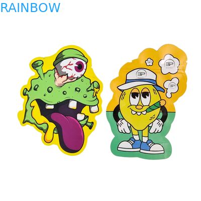 कस्टम आकार 3.5g डिस्प्ले बॉक्स मायलर बैग्स चाइल्ड प्रूफ सॉफ्ट टच डाई कट बैग 1g 3.5g 7g 14g 28g खाद्य प्लास्टिक के लिए