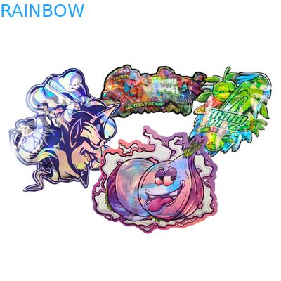 कस्टम आकार 3.5g डिस्प्ले बॉक्स मायलर बैग्स चाइल्ड प्रूफ सॉफ्ट टच डाई कट बैग 1g 3.5g 7g 14g 28g खाद्य प्लास्टिक के लिए