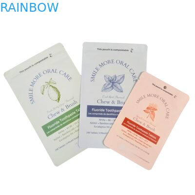 बायोडिग्रेडेबल क्राफ्ट पेपर बैग व्हाइट स्टैंड पॉकेट ज़िपलॉक पालतू जानवरों के भोजन के लिए प्लास्टिक पैकिंग कंपोस्टेबल