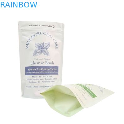 बायोडिग्रेडेबल क्राफ्ट पेपर बैग व्हाइट स्टैंड पॉकेट ज़िपलॉक पालतू जानवरों के भोजन के लिए प्लास्टिक पैकिंग कंपोस्टेबल