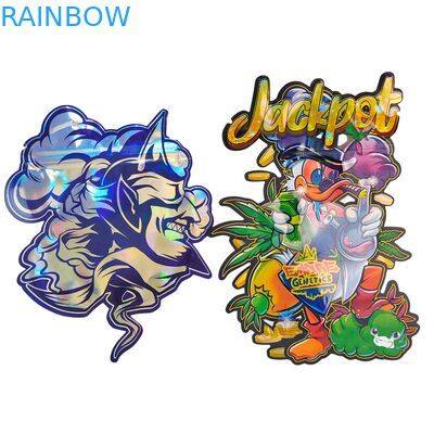 खाद्य ग्रेड डॉयपैक डाई कट कैली 3.5g 7g 14g 28g शुगर कुकी मायलर बैग्स चमकदार/मैट गंध प्रूफ ज़िप लॉक बैग