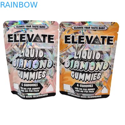 3.5g मायलर बैग्स मशरूम एक्सट्रैक्ट गमीज पैकेजिंग डॉयपैक Wtih ज़िपर गंध प्रतिरोधी स्टैंड अप पॉच