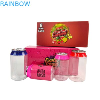 कस्टम लेबल साफ प्लास्टिक 3.5g और 7g पीईटी जार के साथ पेंच एल्यूमीनियम ढक्कन के साथ चीनी कैंडी कुकी खाद्य पैकेजिंग प्रदर्शन कागज बॉक्स के लिए