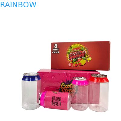 कस्टम लेबल साफ प्लास्टिक 3.5g और 7g पीईटी जार के साथ पेंच एल्यूमीनियम ढक्कन के साथ चीनी कैंडी कुकी खाद्य पैकेजिंग प्रदर्शन कागज बॉक्स के लिए