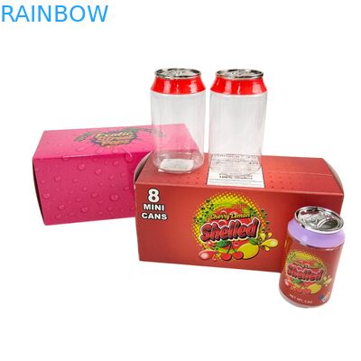 कस्टम लेबल साफ प्लास्टिक 3.5g और 7g पीईटी जार के साथ पेंच एल्यूमीनियम ढक्कन के साथ चीनी कैंडी कुकी खाद्य पैकेजिंग प्रदर्शन कागज बॉक्स के लिए