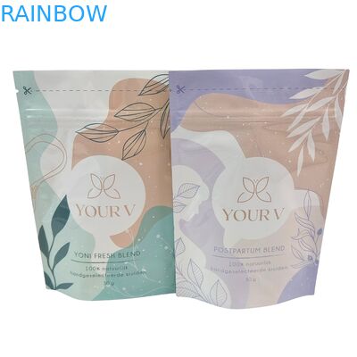 बाथ सॉल्ट 4OZ 5OZ के लिए कस्टम बायोडिग्रेडेबल माइलर बैग स्टैंड अप पाउच