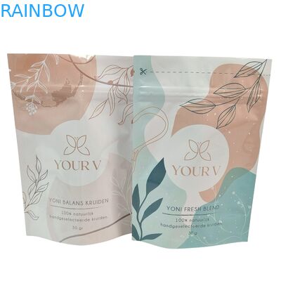 बाथ सॉल्ट 4OZ 5OZ के लिए कस्टम बायोडिग्रेडेबल माइलर बैग स्टैंड अप पाउच