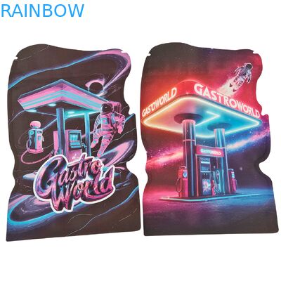 बाल-प्रूफ ज़िपर के साथ कस्टम डाई कट मायलर बैग 3.5g-28g