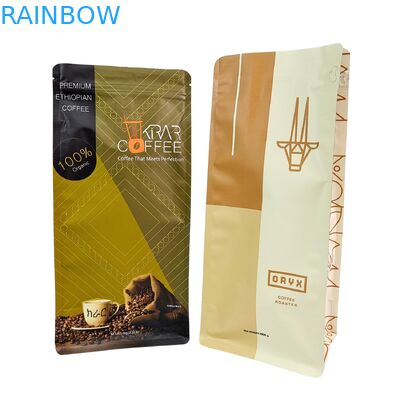 वाल्व के साथ कस्टम स्टैंड अप ज़िपर कॉफी बीन बैग