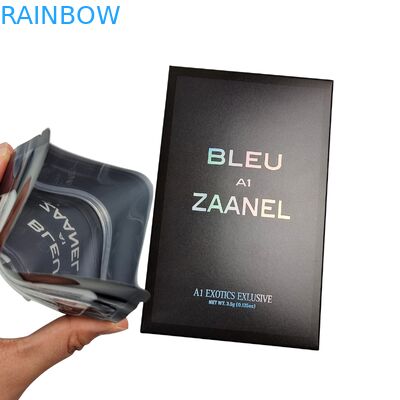 स्नैक्स के लिए चाइल्डप्रूफ बॉक्स के साथ कस्टम 3.5g माइलर बैग