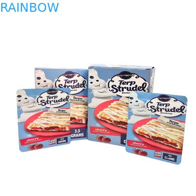 कस्टम 3.5g 7g 14g गंध प्रूफ मायलर बैग बॉक्स के साथ