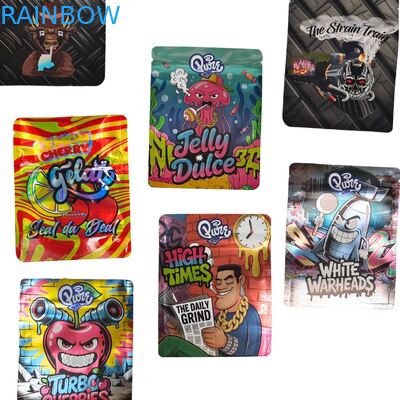 खाद्य पैकेजिंग के लिए कस्टम 3.5g-28g रीसेलेबल माइलर बैग