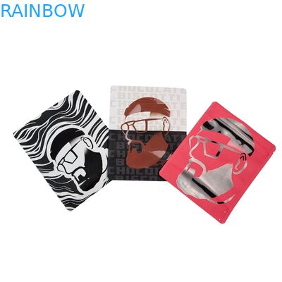 कस्टम मुद्रित 3.5g-28g पुन: सीलबंद गंध प्रूफ माइलर खाद्य बैग