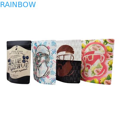 कस्टम मुद्रित 3.5g-28g पुन: सीलबंद गंध प्रूफ माइलर खाद्य बैग