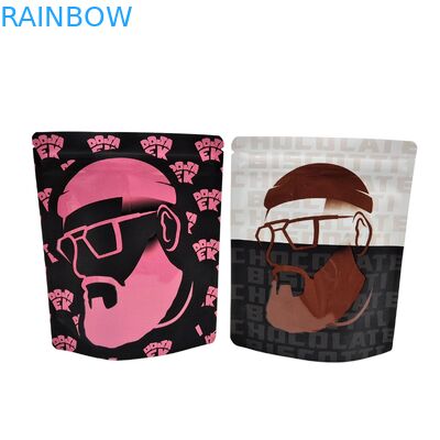 पुनः प्रयोज्य हीट सील 3.5g 1oz Mylar ज़िपर बैग स्टैंड-अप एल्यूमीनियम पन्नी गंध प्रूफ कैली खाद्य भंडारण Mylar बैग कस्टम मुद्रित