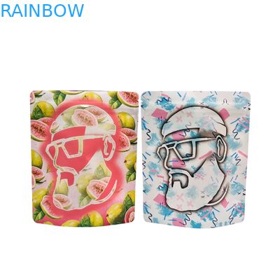 पुनः प्रयोज्य हीट सील 3.5g 1oz Mylar ज़िपर बैग स्टैंड-अप एल्यूमीनियम पन्नी गंध प्रूफ कैली खाद्य भंडारण Mylar बैग कस्टम मुद्रित