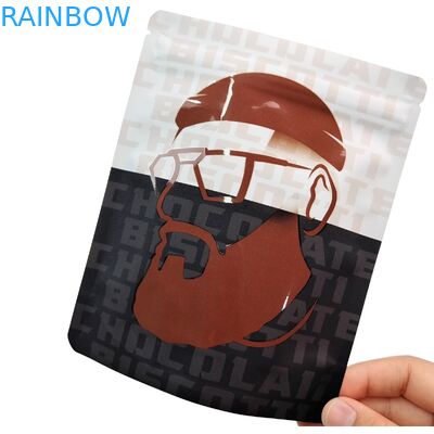 पुनः प्रयोज्य हीट सील 3.5g 1oz Mylar ज़िपर बैग स्टैंड-अप एल्यूमीनियम पन्नी गंध प्रूफ कैली खाद्य भंडारण Mylar बैग कस्टम मुद्रित