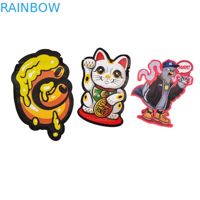 3 तरफ़ा सील चाइल्ड रेज़िस्टेंट होलोग्राफिक माइलर बैग एल्यूमीनियम फ़ॉइल स्नैक पैकेजिंग बैग