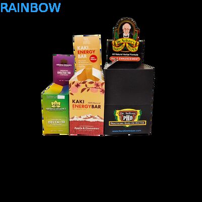 खुदरा काउंटर डिस्प्ले के लिए 350 ग्राम पेपरबोर्ड के साथ पर्सनलाइज्ड फोल्डेबल क्राफ्ट पेपर बॉक्स